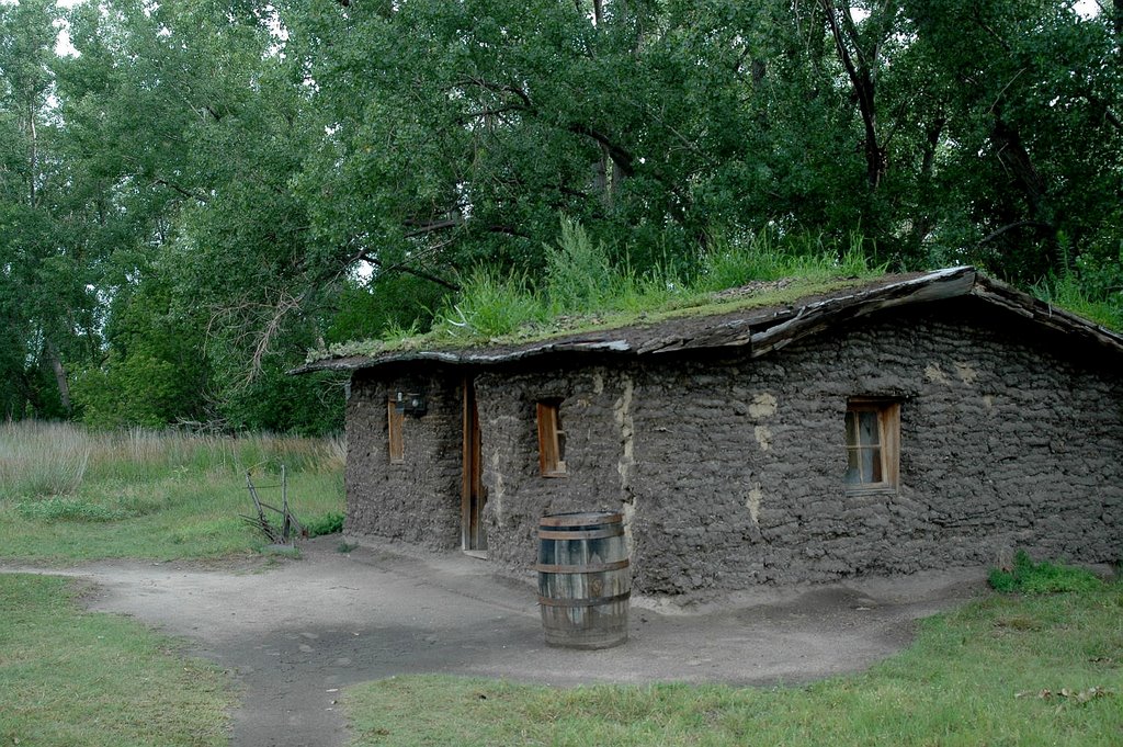 Replica of a Pioneer Sod House. Seen in Gothenburg Nebraska.