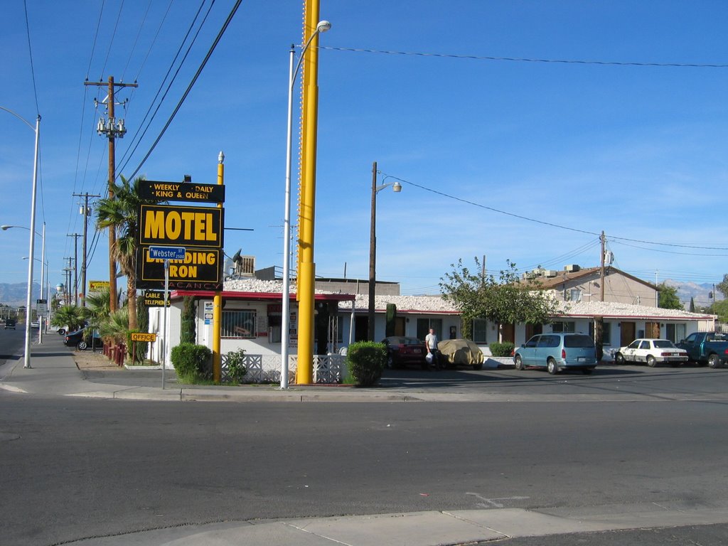 Branding Iron Motel,  Las Vegas  Looking towards the strip
