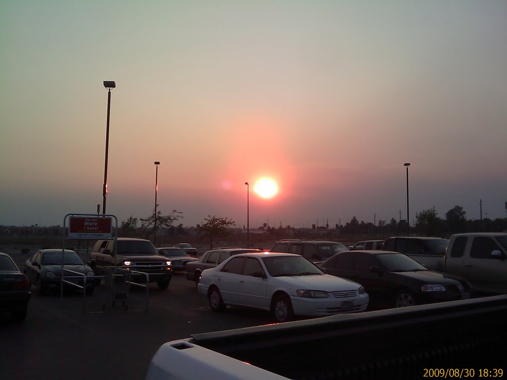 Sunset with SoCal wildfire smoke in North Las Vegas