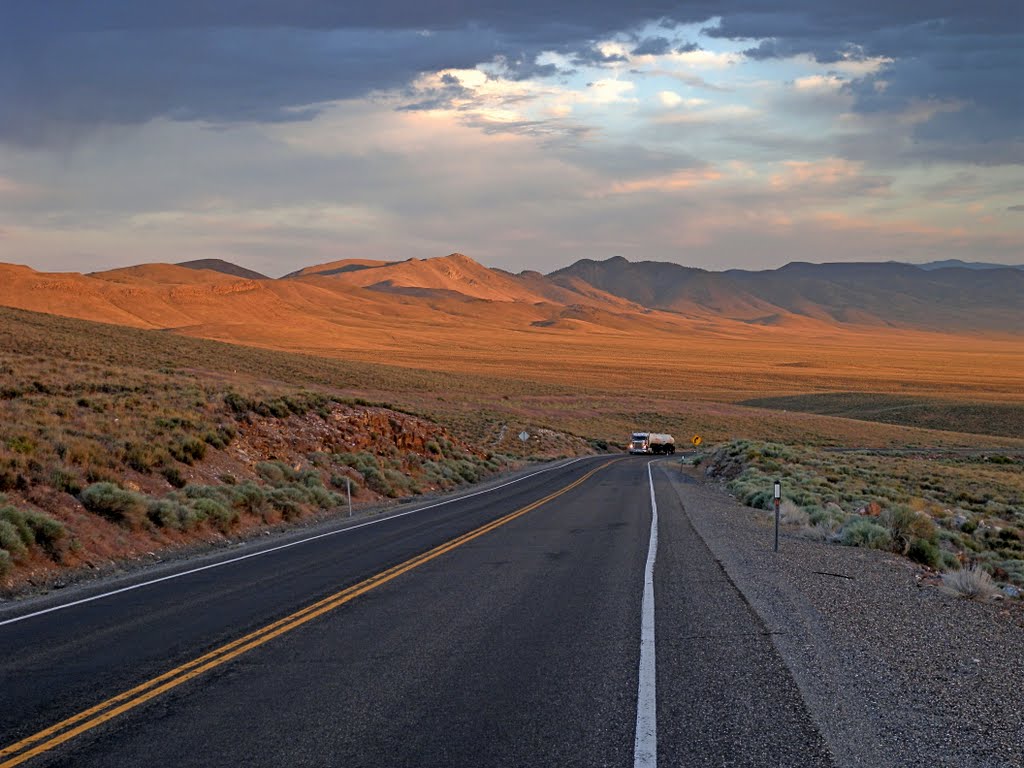 The grade to Hickison Summit, U.S. Route 50