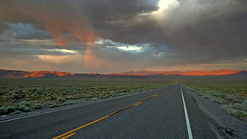 Rainbow, U.S. Route 50 looking toward Hickison Summit