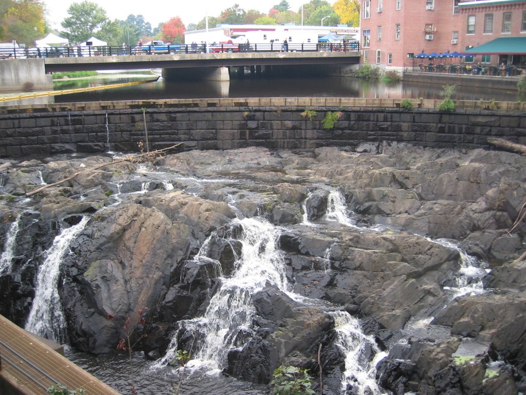 Falls in front of mill building