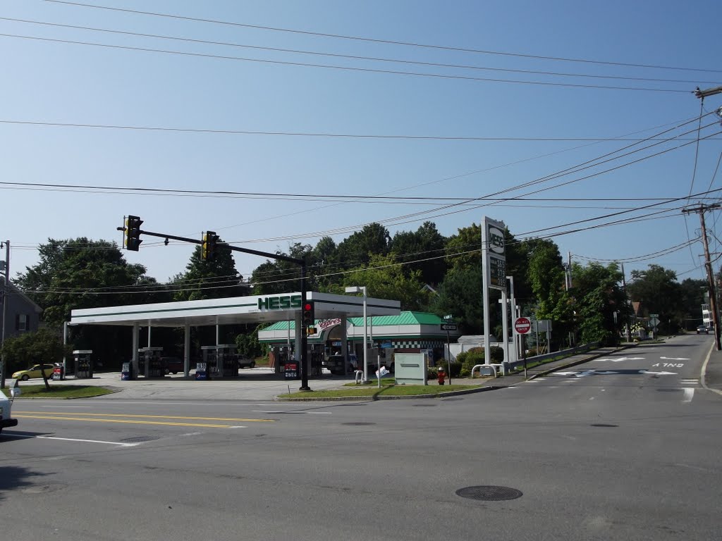 Hess gas station, for a while they used to have the cheapest gas.