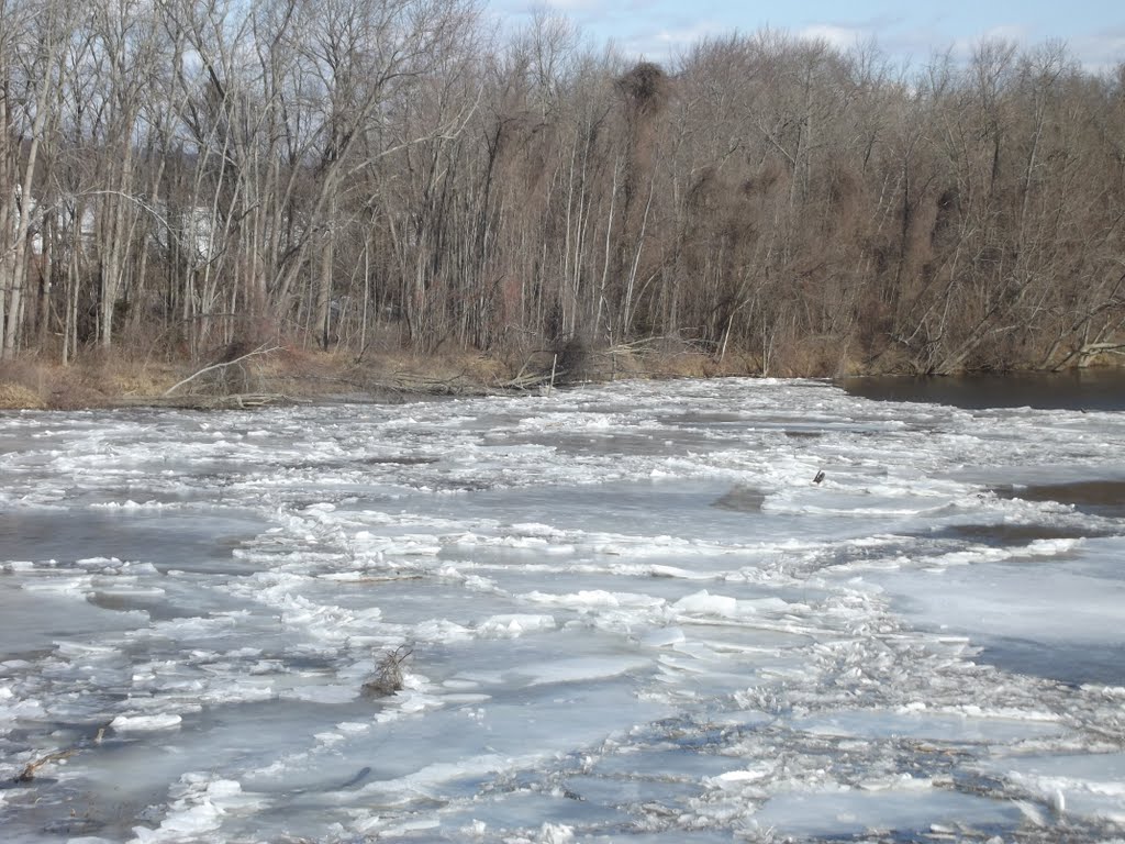 Ice in the river.