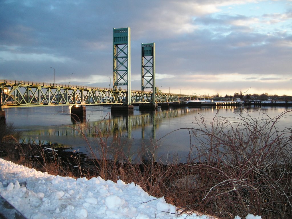 Sunset, Maine-New Hampshire Draw Bridge