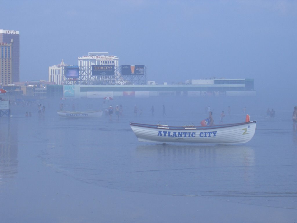 Strand im Nebel, Atlantic City