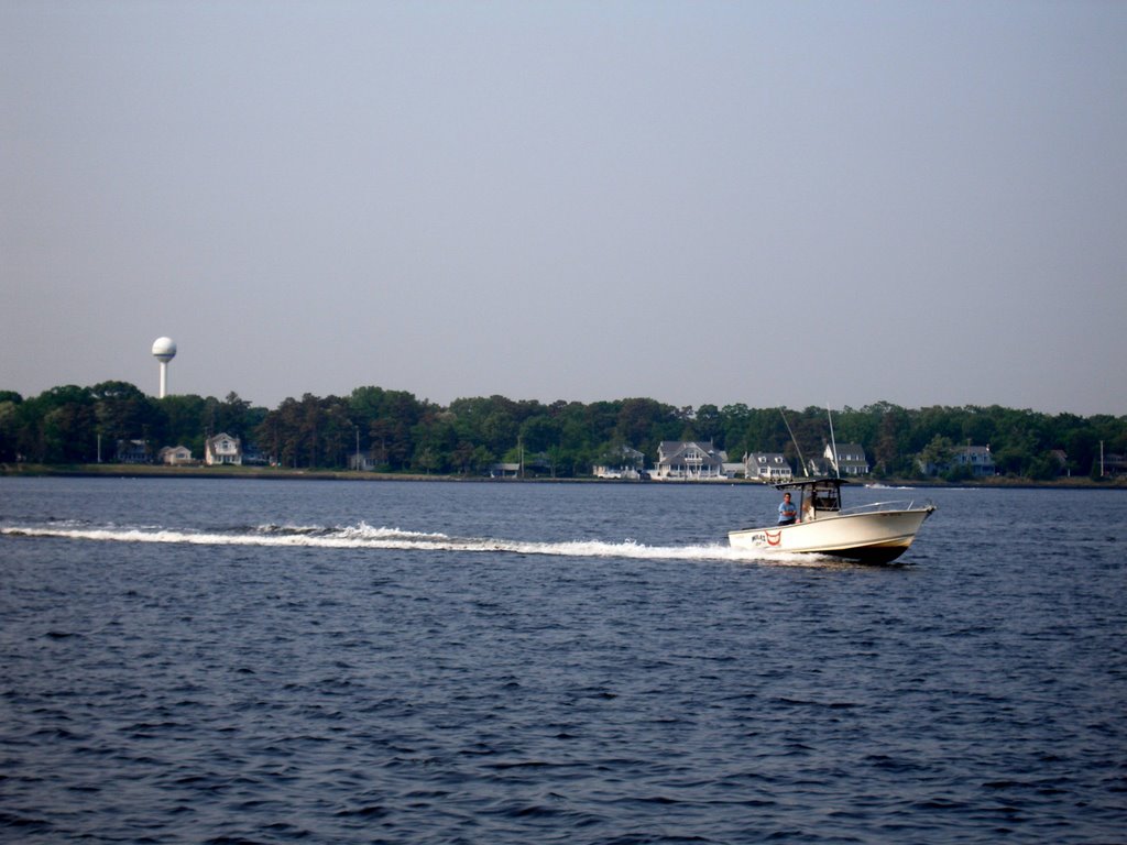 speed boat on the Toms River