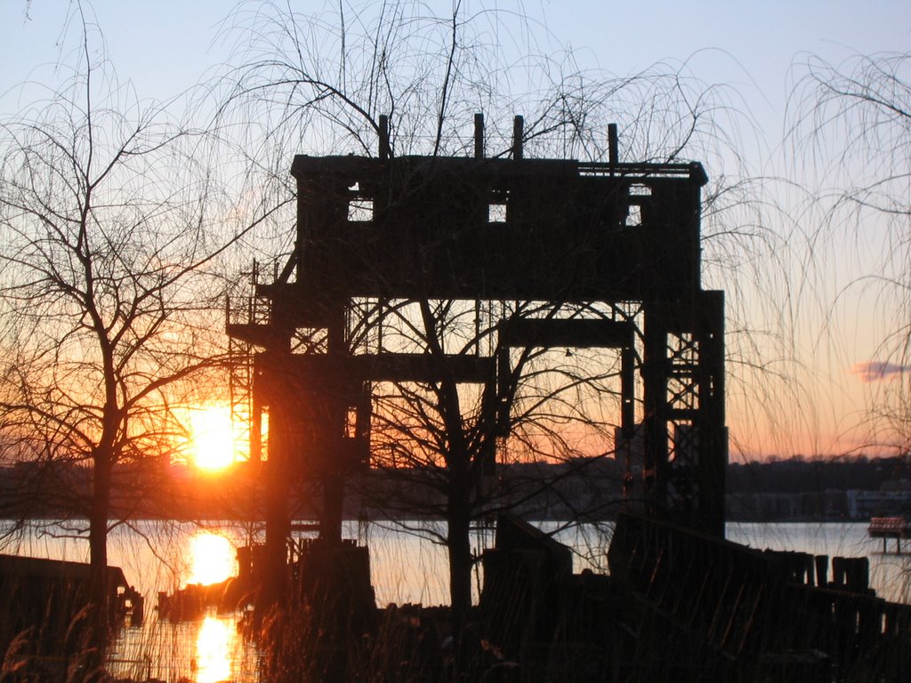 Sunset over Hudson River