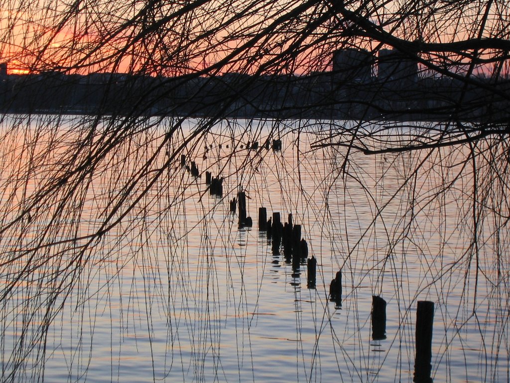 Sunset over Hudson River