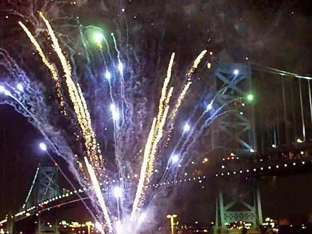 Fireworks Display After Ball Game