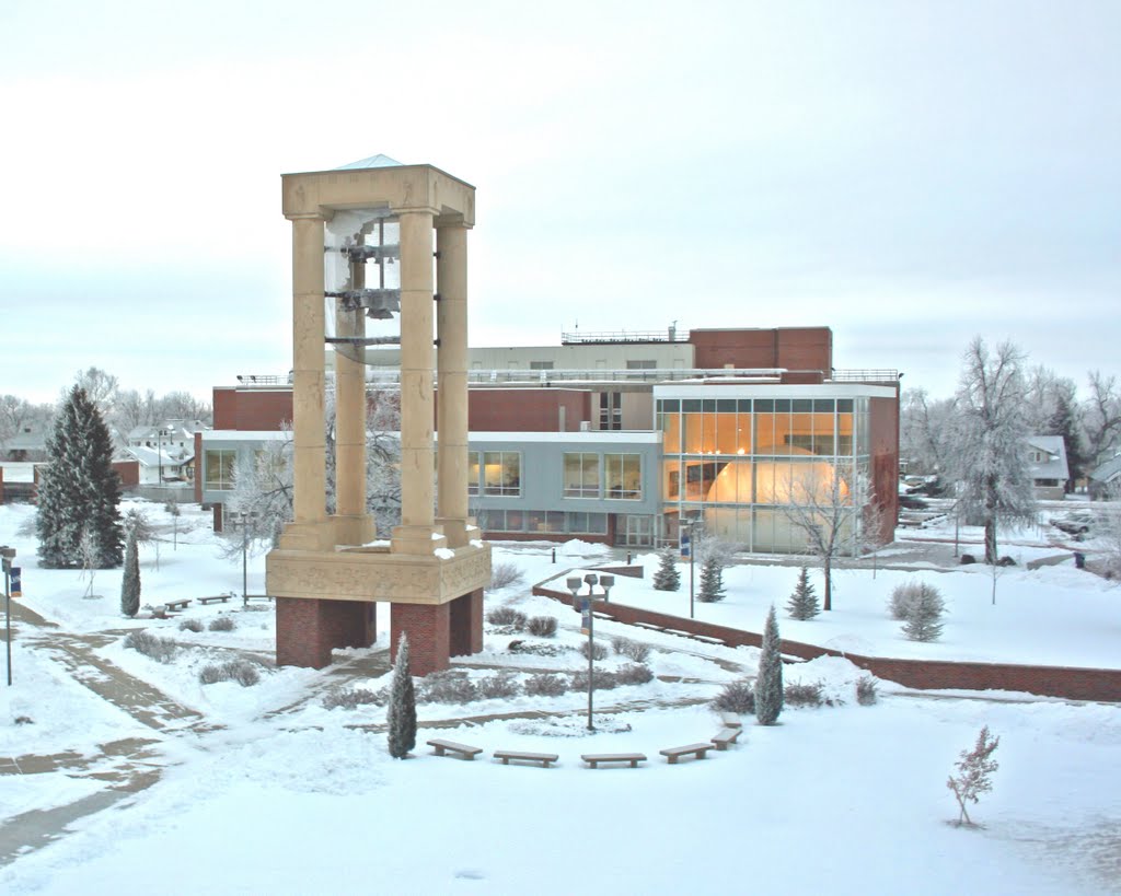 UNK Bell Tower & Planetarium in winter