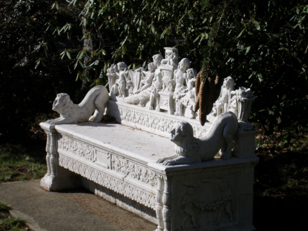 Carved bench