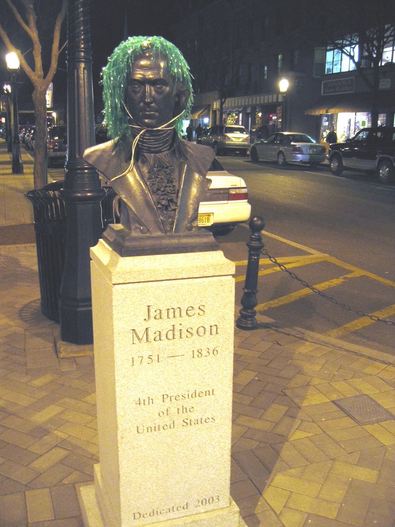 Bust of James Madison.  St. Patrickss Day 2005.