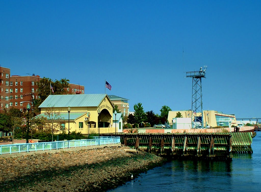 "Old & New" - Tottenville Ferry Terminal - Vessel Traffic Services Tower - The Landings Office - Arthur Kill - Front St. - Perth Amboy, NJ - 10.8.2007