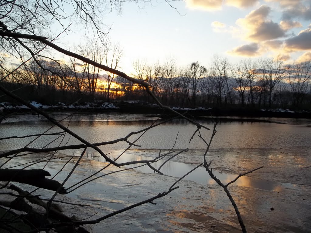 Winter Sunset at Amico Barrier Island, Delran, NJ
