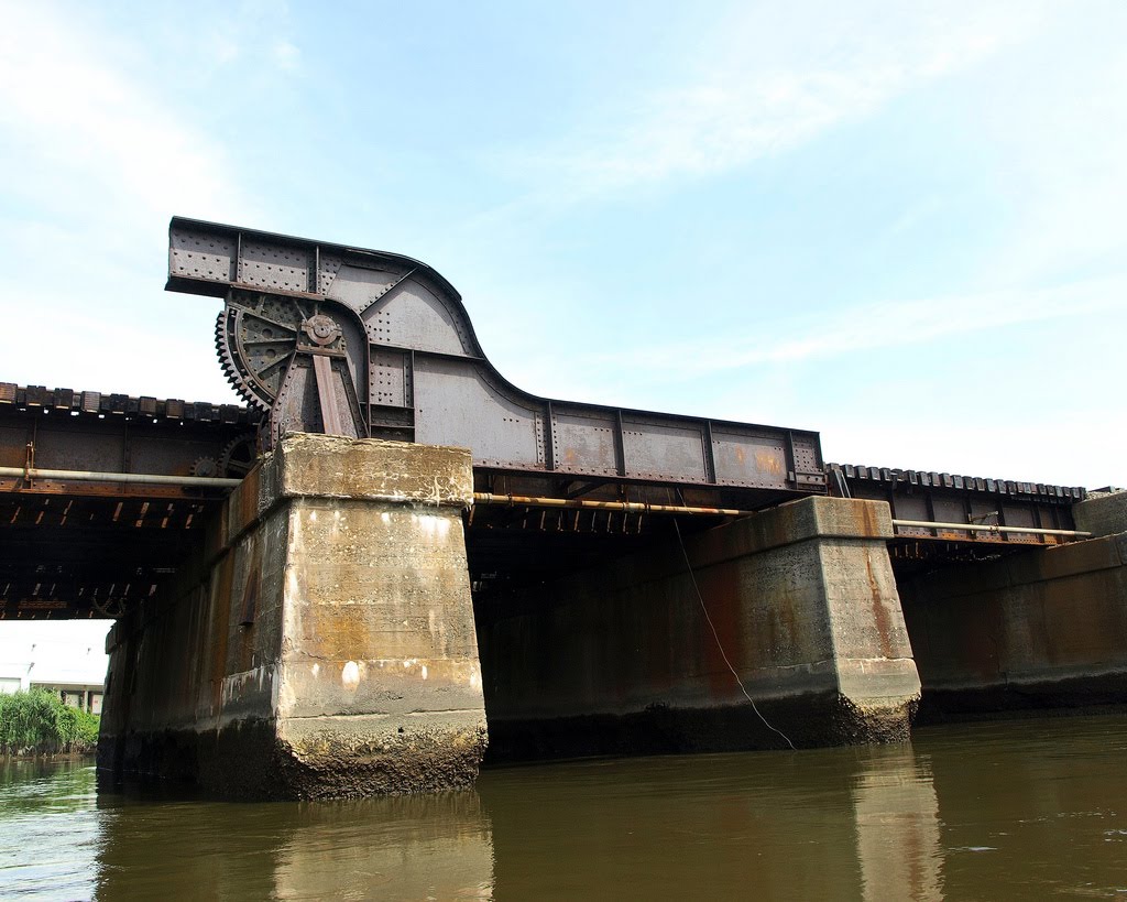 Railroad Movable Bridge over Bellmans Creek, New Jersey Meadowlands