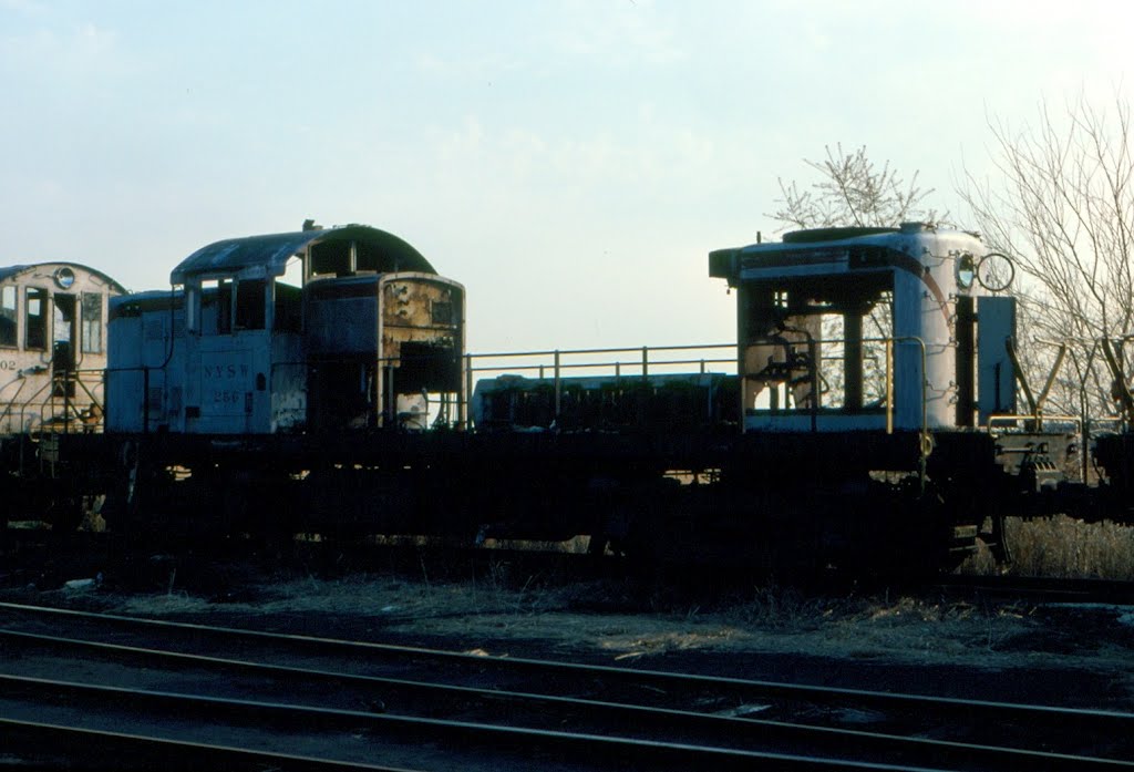 New York, Susquehanna and Western Railway Alco RS1 No. 256 on the dead line at Ridgefield Park, NJ