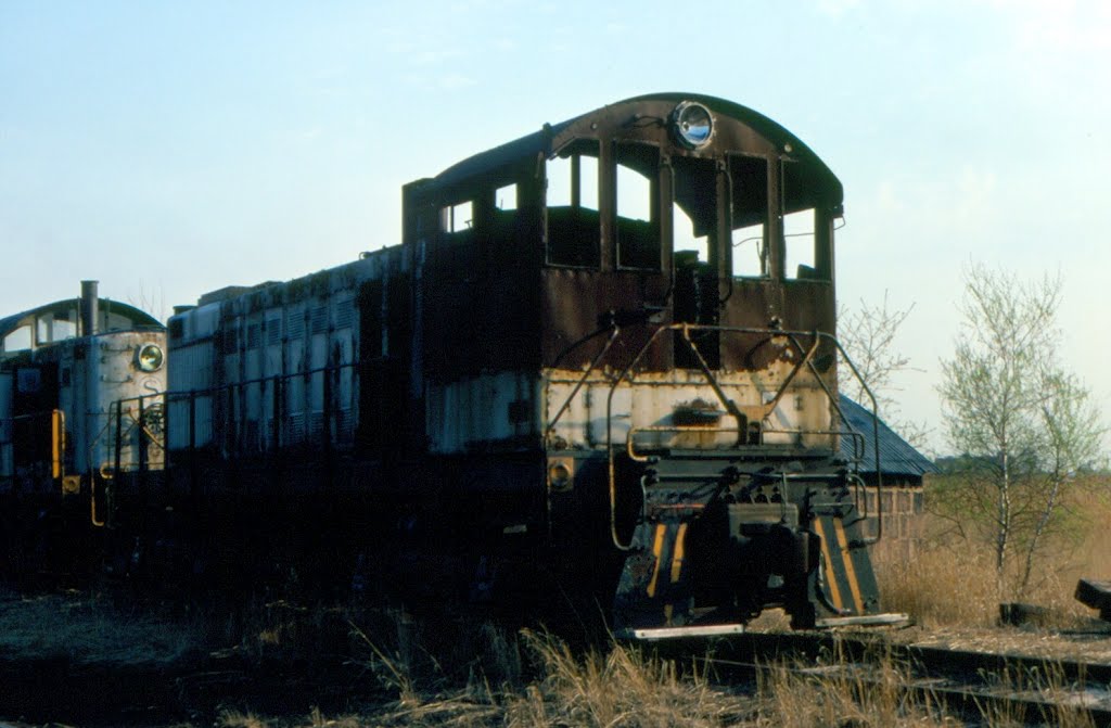 New York, Susquehanna and Western Railway Alco S2 No. 206 on the dead line at Ridgefield Park, NJ