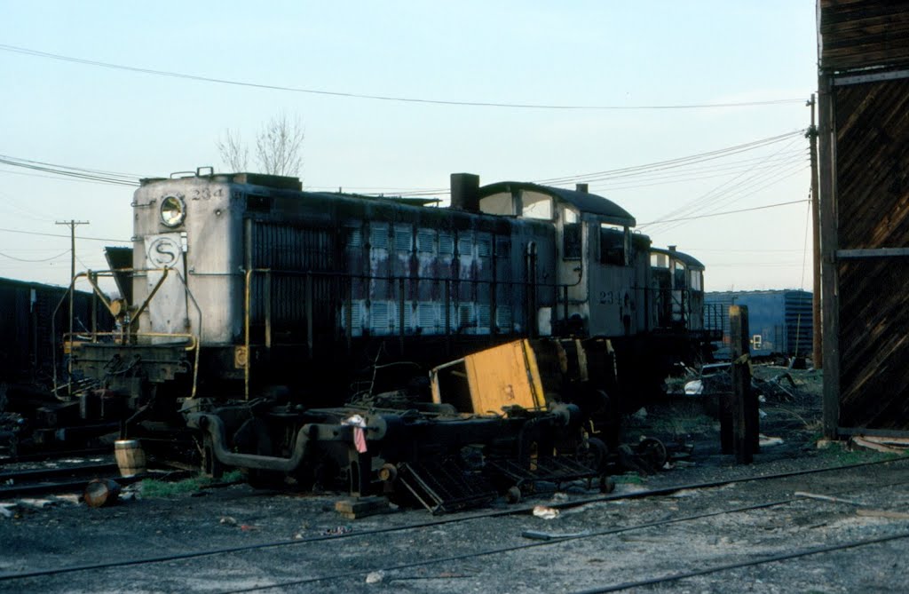 New York, Susquehanna and Western Railway Alco RS1 No. 234 on the dead line at Ridgefield Park, NJ