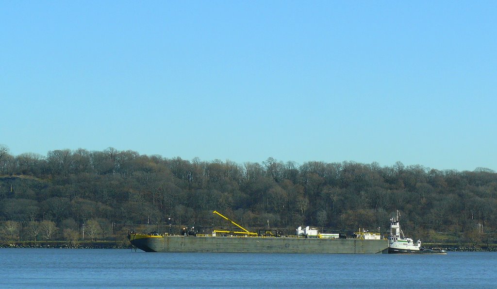 Hudson River barge off New York