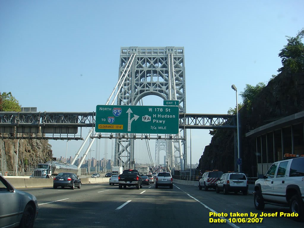 Entering in the George Washington Bridge