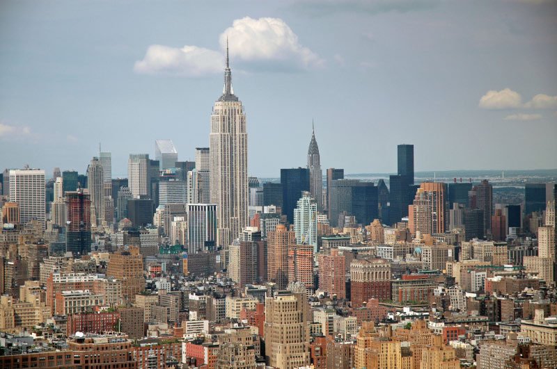 New York Empire State Building By Air
