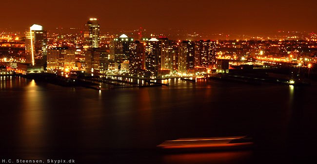 New Jersey skyline by night