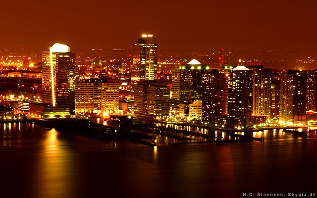 New Jersey skyline by night