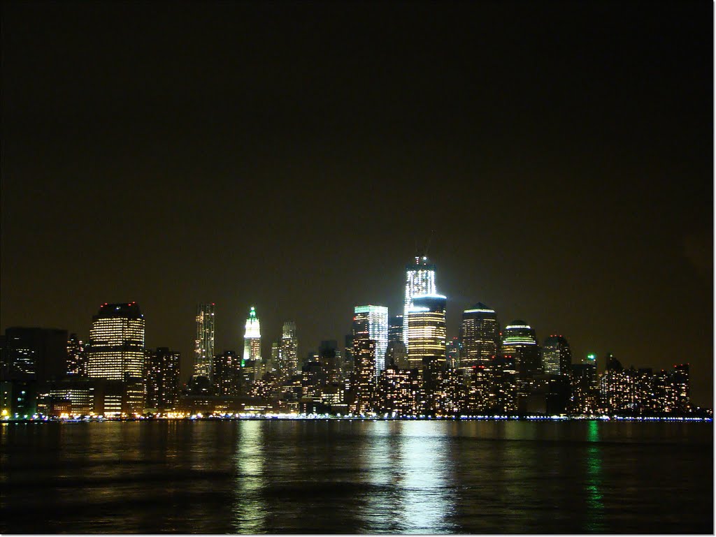 Manhattan at the night lights  A.B.