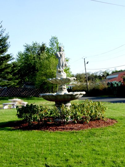 Fountain by the Township Road Department facility.