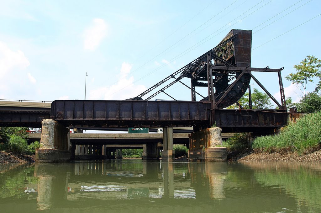 Railroad Bascule Bridge over Elizabeth River, New Jersey