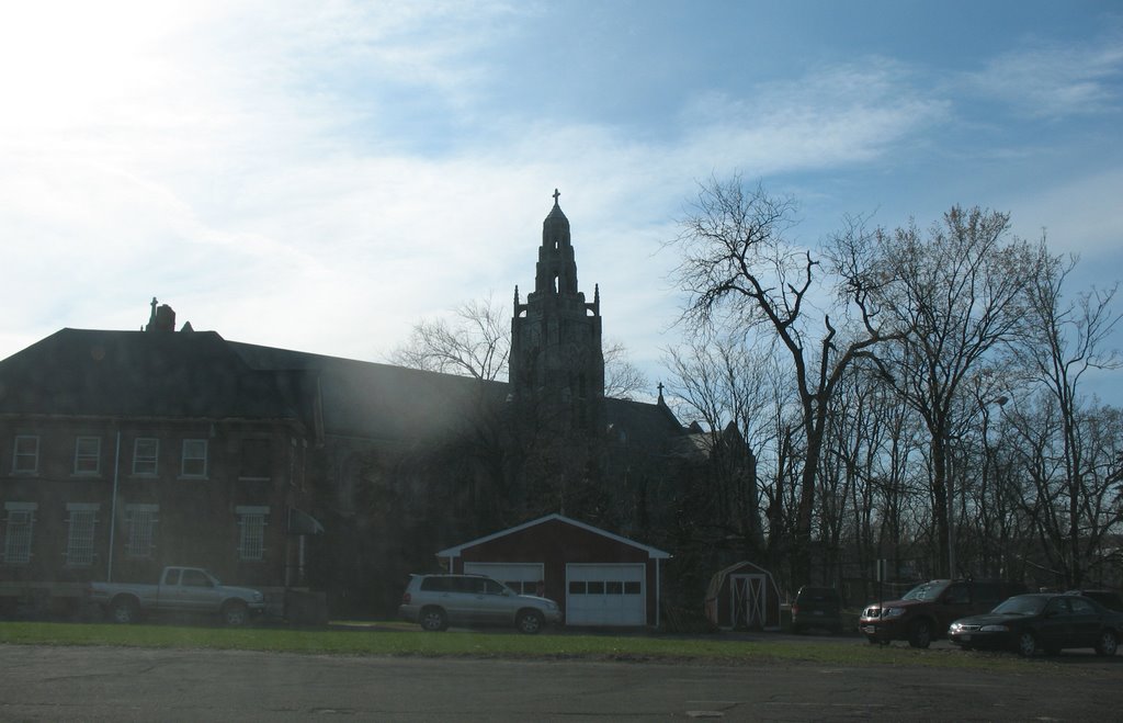 Behind the courthouse