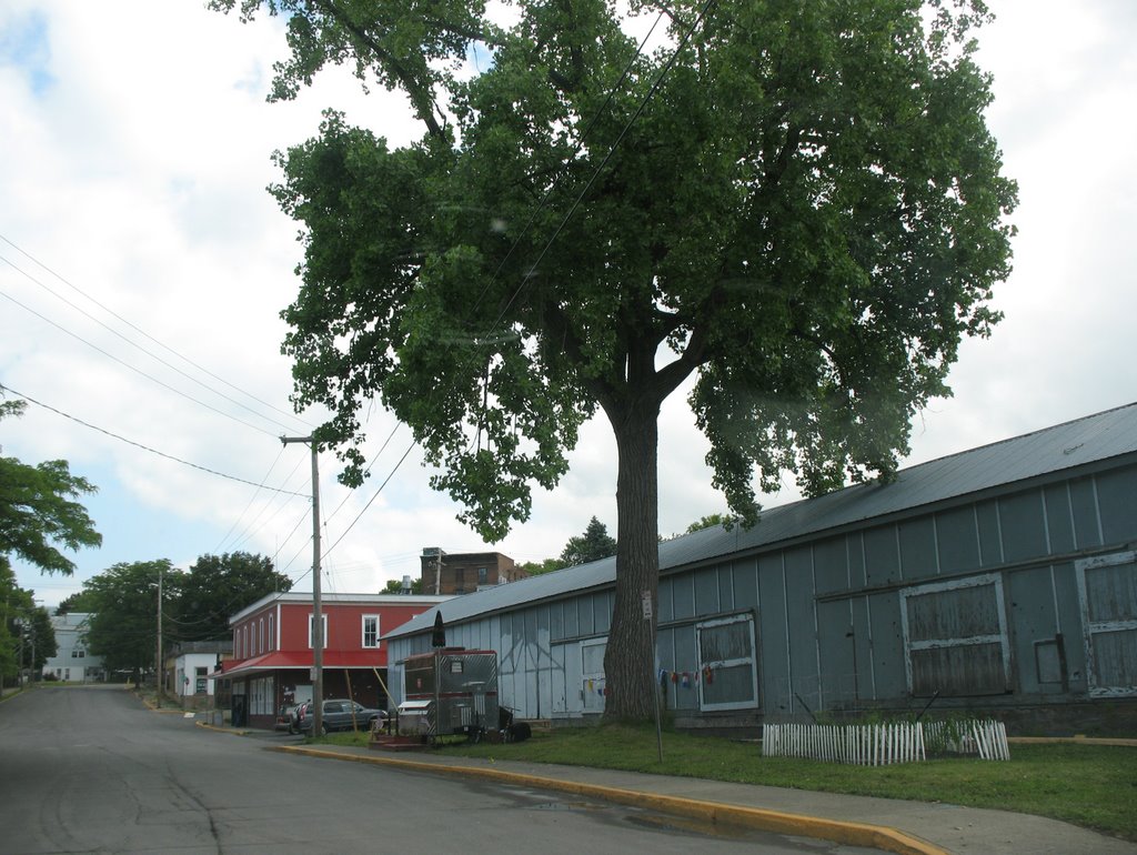 Across from the train station