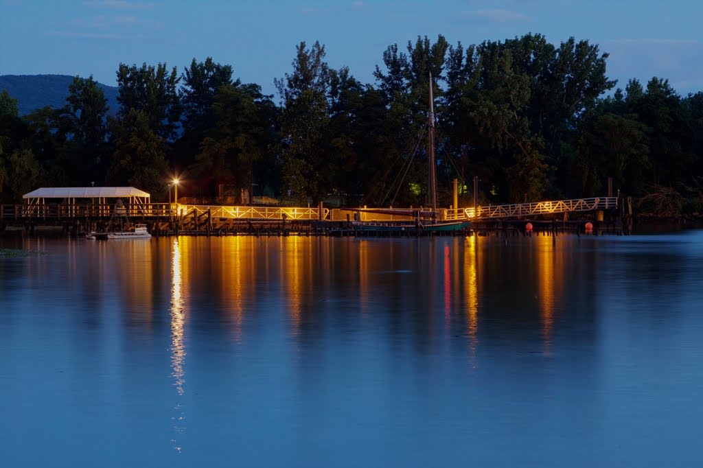 Dock on Hudson River at Beacon, NY.