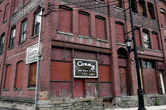(copyrighted) historic abandoned Derby factory bldg - fashion-knitting-cigars (destroyed by fire 6/9/11)