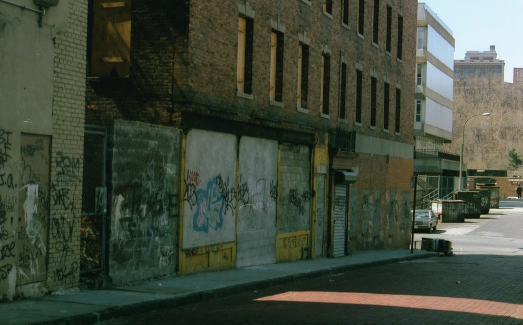 Desert shops, in a desert street.1989.
