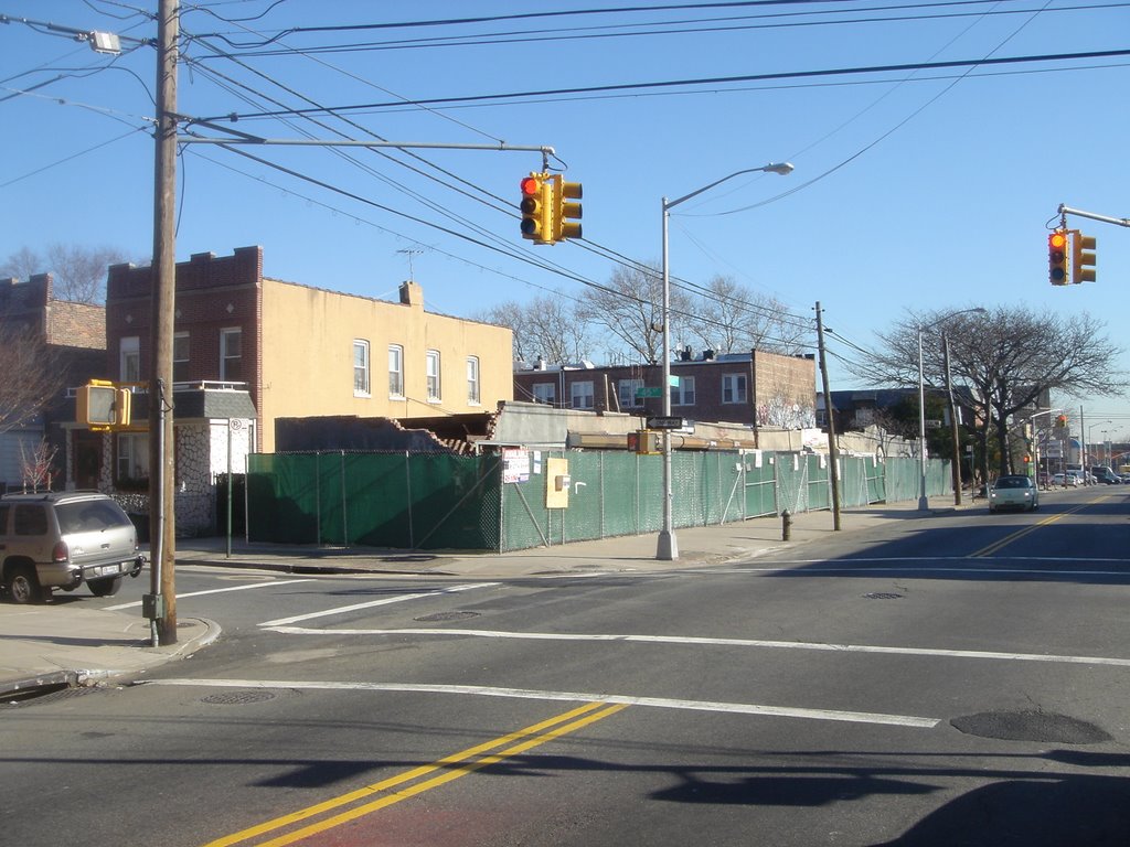 Garages before renovation facing northeast