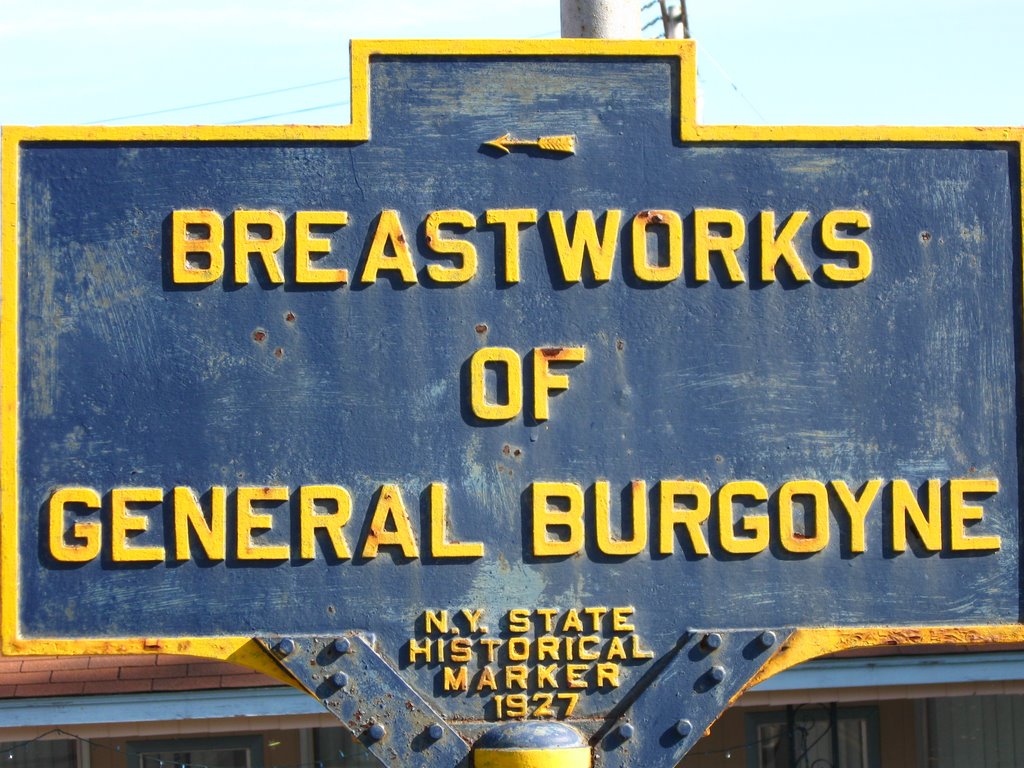 Revolutionary War Site - Battle of Saratoga - Breastworks of Gen. Burgoyne