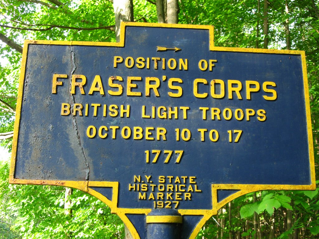Revolutionary War Site - Battle of Saratoga - Frasers Corps