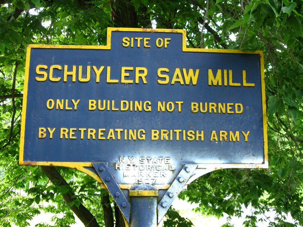Revolutionary War Site - Battle of Saratoga - Gen. Schuylers saw mill