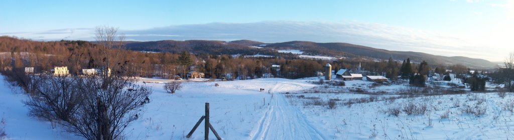 Village of Morris, NY in the Butternut Valley - looking south across the valley