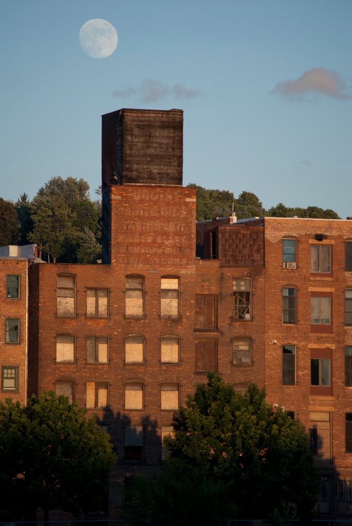 Moon over Troy, New York