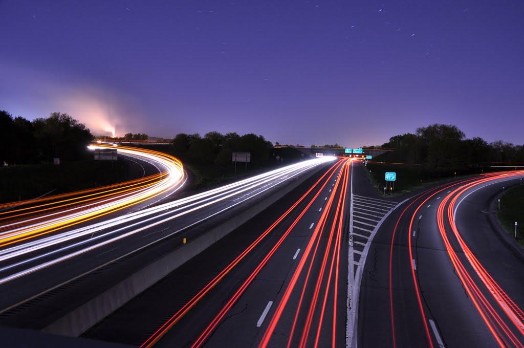 Highway 787 at night