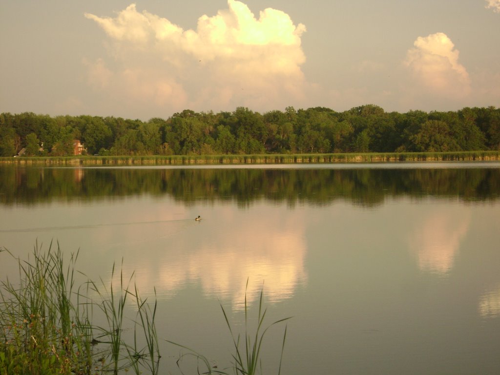 Buck Pond at sunset