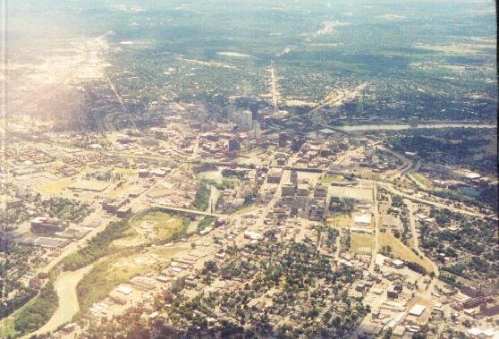 city of Rochester from the air (7-2001)