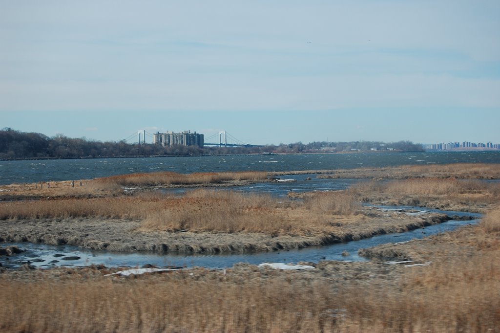 Little Neck Bay Looking Northwest (Throgs Neck Bridge In Background) - KMF