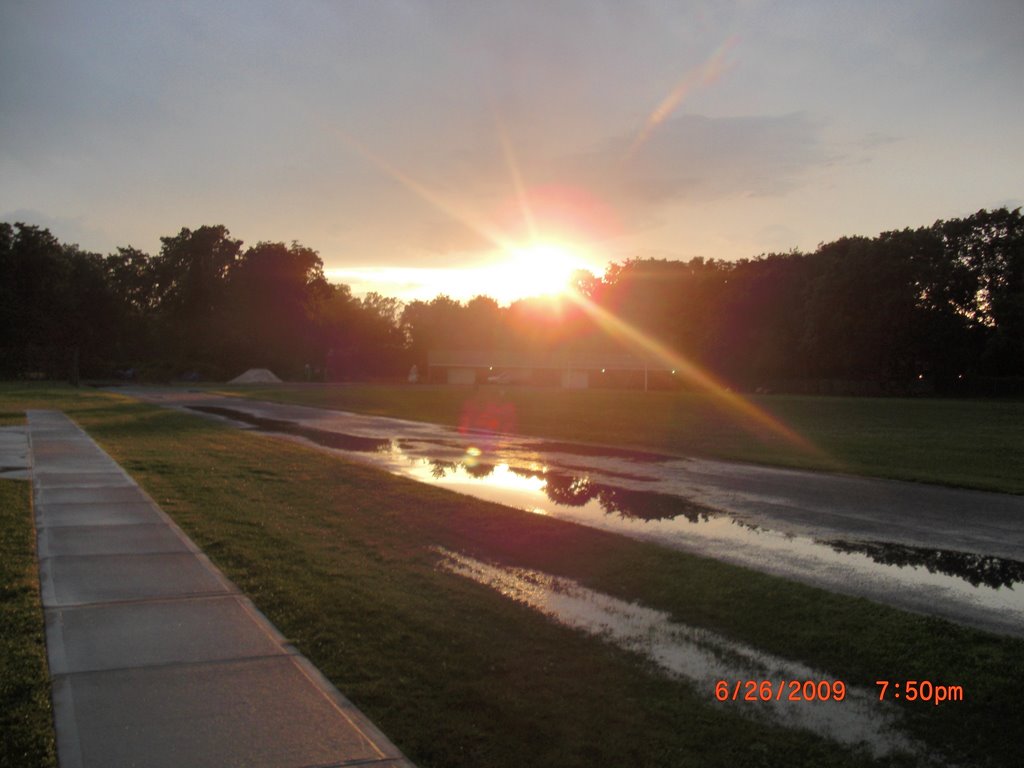 Sunset at the field behind Middle School