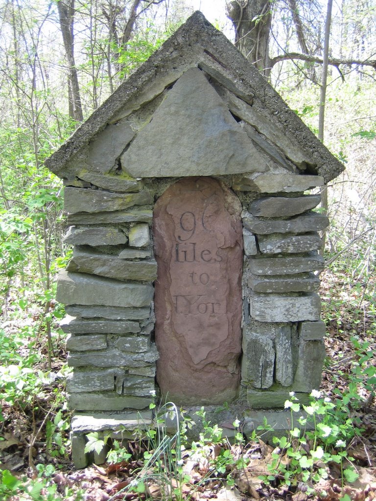 Albany Post Road Milestone 96