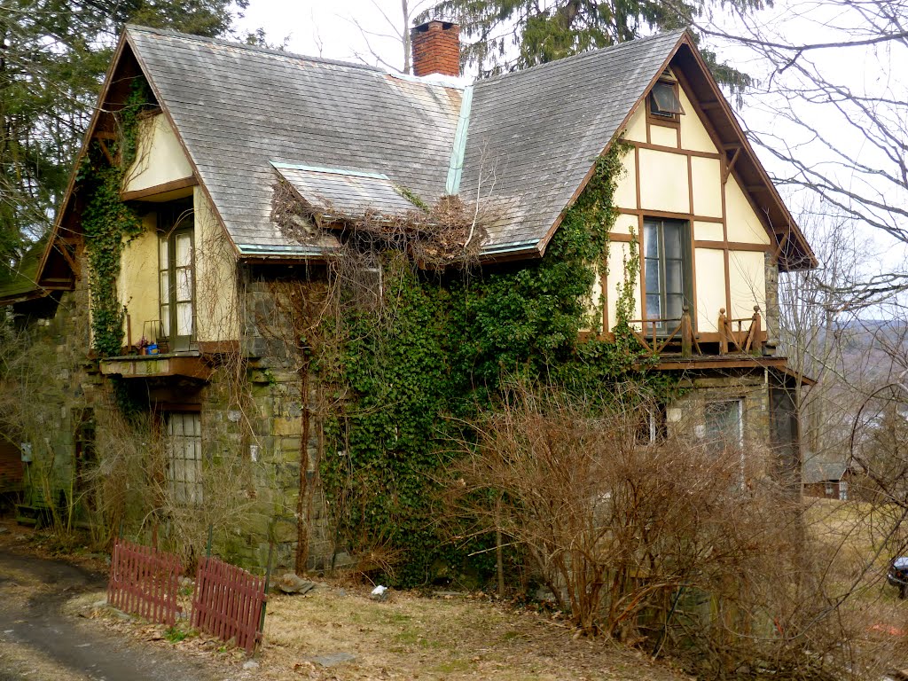 John Burroughs house, "Riverby," 1873; Tudor Cottage in half-timber