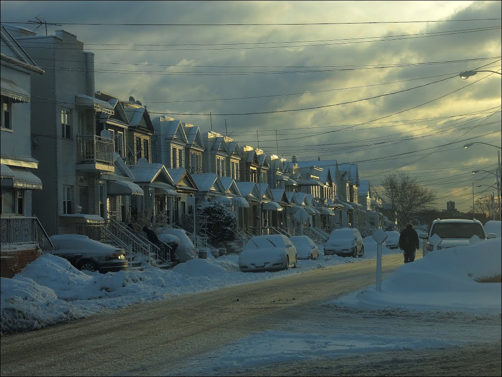 winter morning lights up